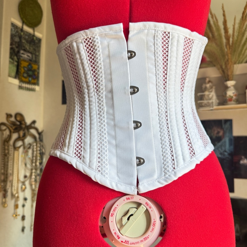 White Lace-Up Corset